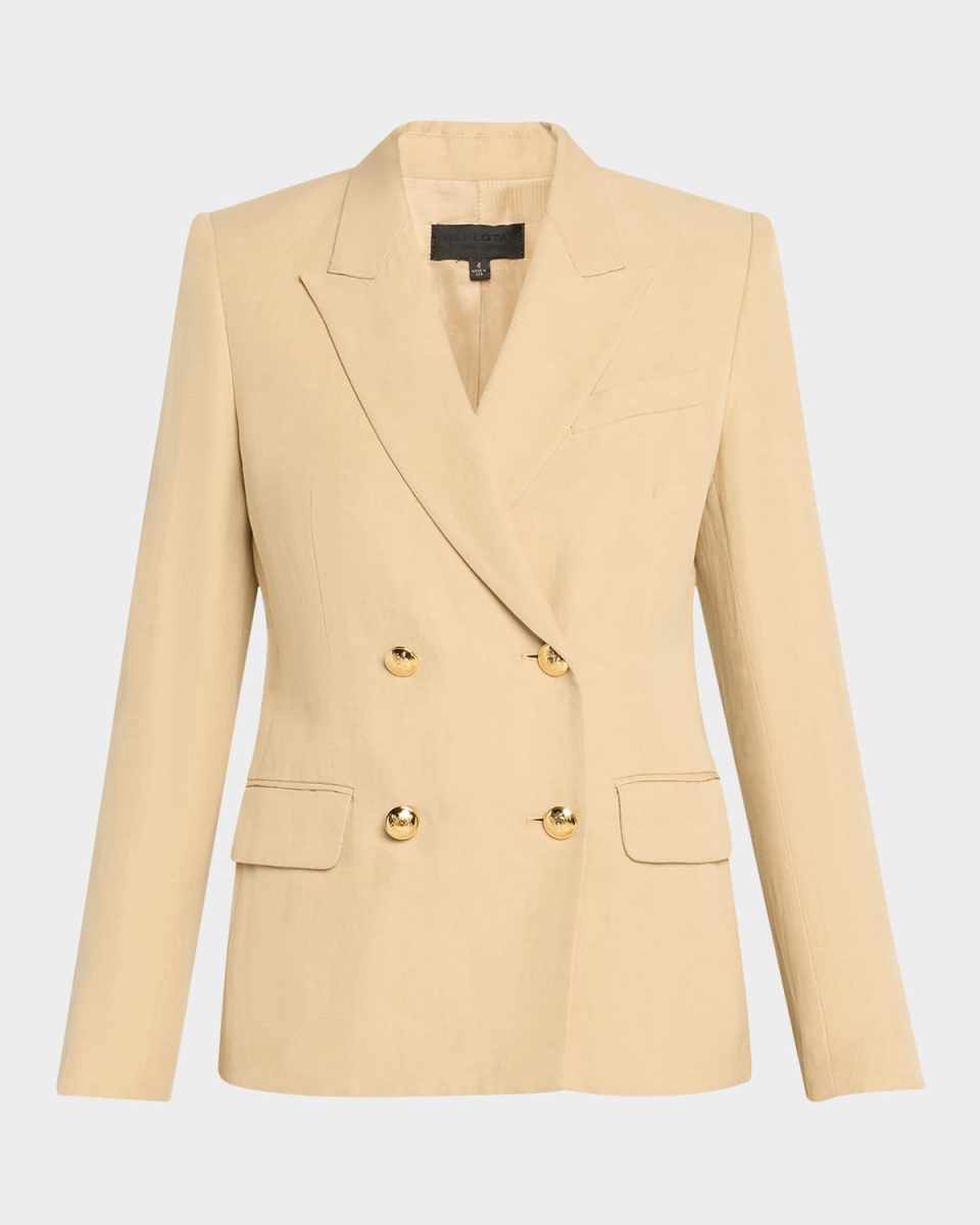 Veda Double-Breasted Linen Jacket
